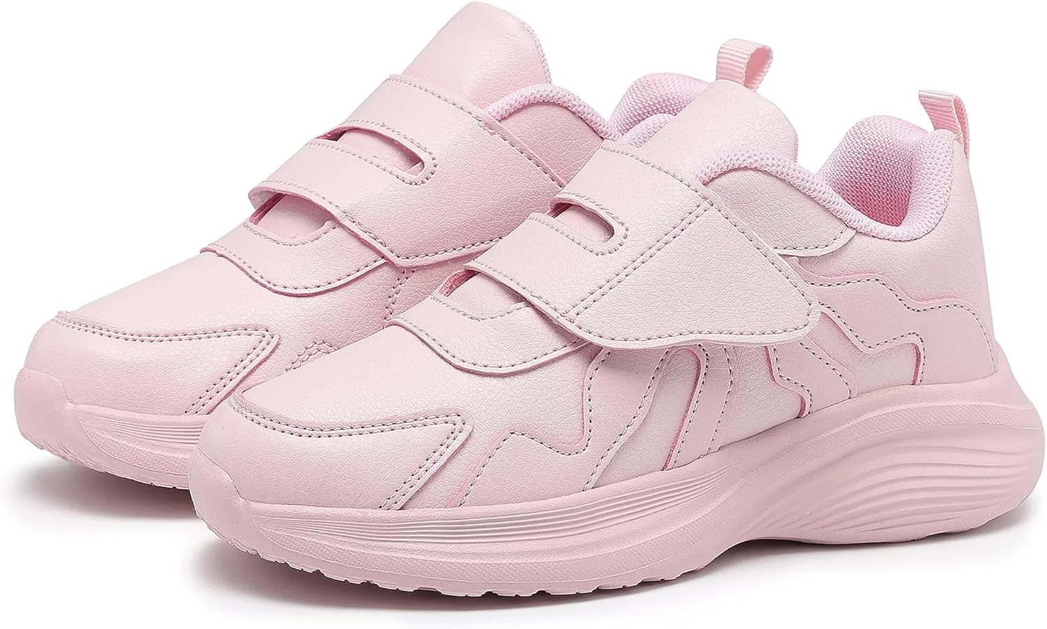 Girls Sneakers Boys Shoes Lightweight Fashion Dual Hook and Loops Kids Running Shoes