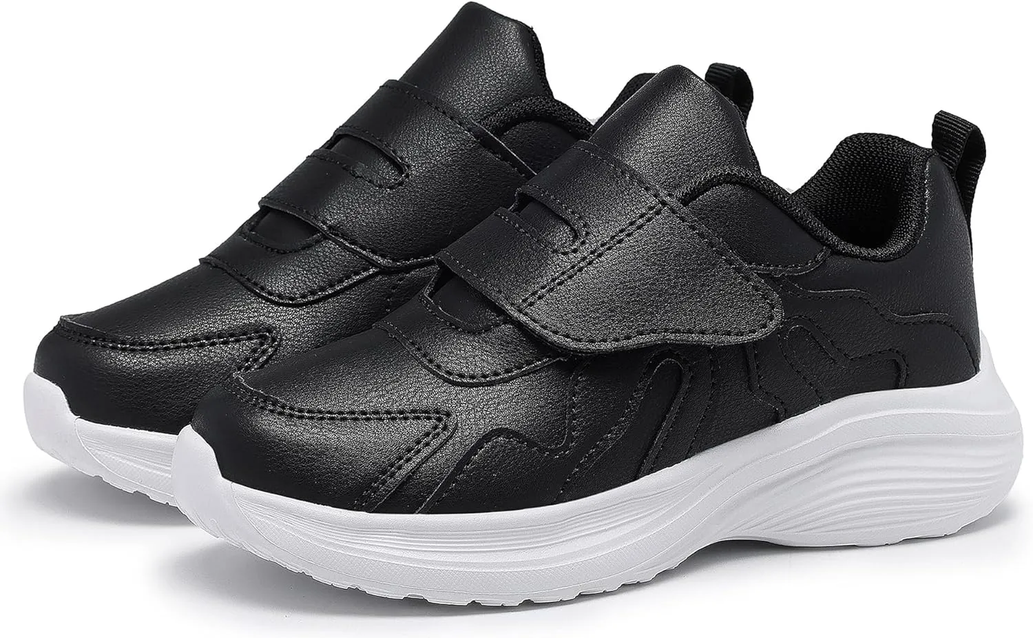 Girls Sneakers Boys Shoes Lightweight Fashion Dual Hook and Loops Kids Running Shoes