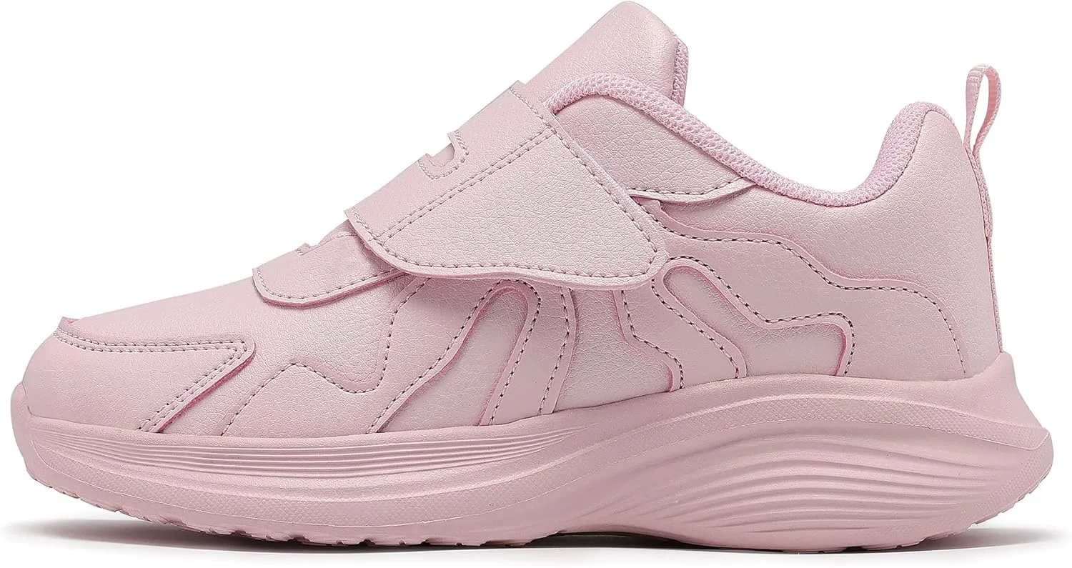 Girls Sneakers Boys Shoes Lightweight Fashion Dual Hook and Loops Kids Running Shoes