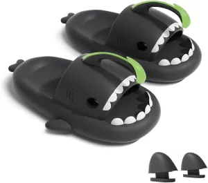 Glow in The Dark Shark Slides Sandals, Super Soft Eco-Friendly EVA Material Comfortable Shoes for Women and Men Indoors & Outdoors