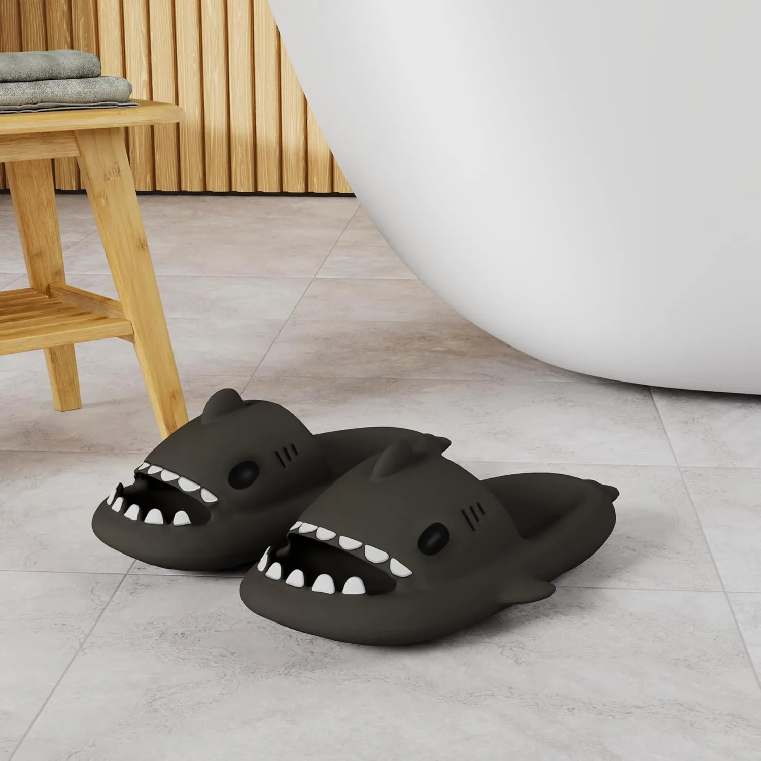 Glow in The Dark Shark Slides Sandals, Super Soft Eco-Friendly EVA Material Comfortable Shoes for Women and Men Indoors & Outdoors