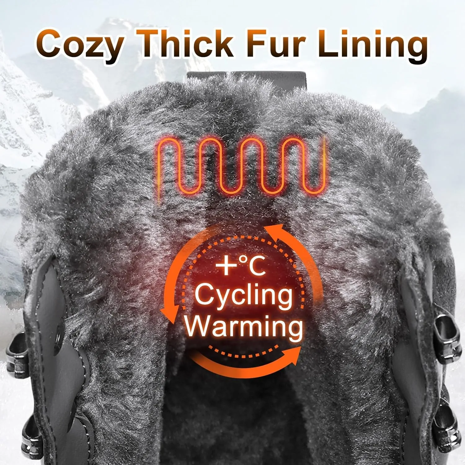 GoodValue Men's Snow Boots Waterproof Insulated Warm Fur Lined Winter Duck Boot Non-slip Outdoor Ankle Mid-top Cold Weather Shoes Work Hiking Trekking