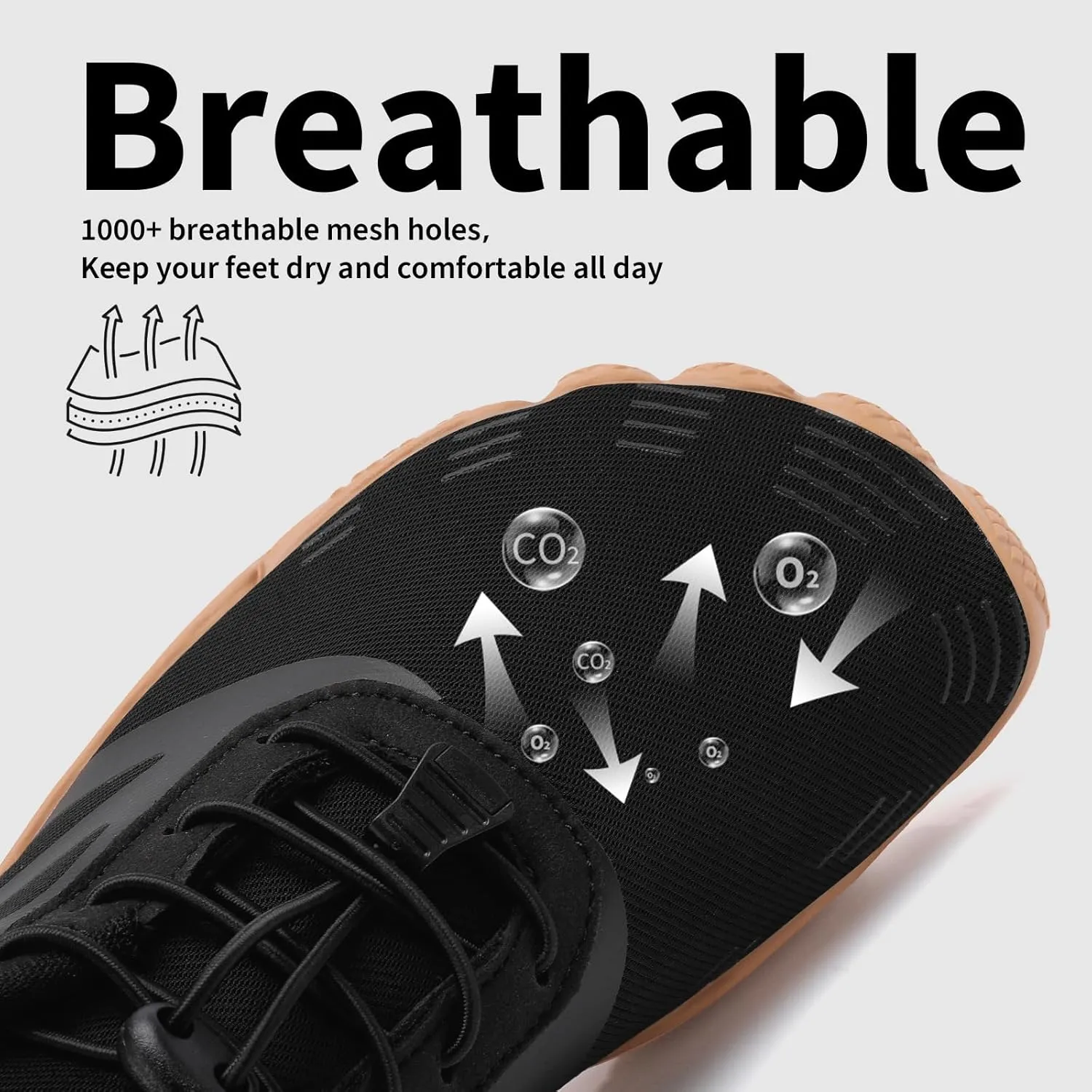 Grand Attack Barefoot Shoes Women Wide Toe Box Zero Drop Wrestling Weightlifting Gym Fitness Shoes Breathable Lightweight