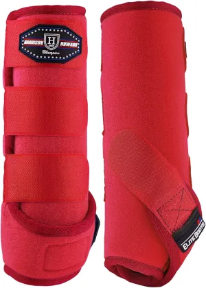 Harrison Howard Horse Sport Medicine Front Shock-Absorbing Boots All-Round Lower Limb Protection & Support Sport Boots Perfect for Endurance Training and Performance Pack of 2 Scarlet Red M