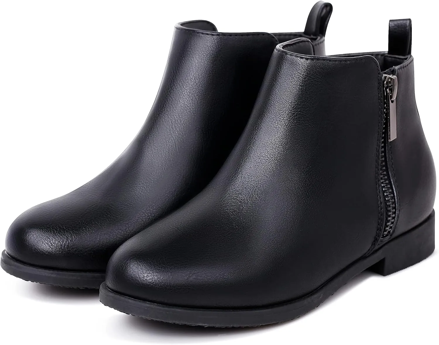 Harvest Land Girl Boots Kids Ankle Boots Warm Side Zipper Boots Low heel Short Booties Winter Snow Boots Anti-Slip Outdoor Shoes for Little Kids/Big Kids