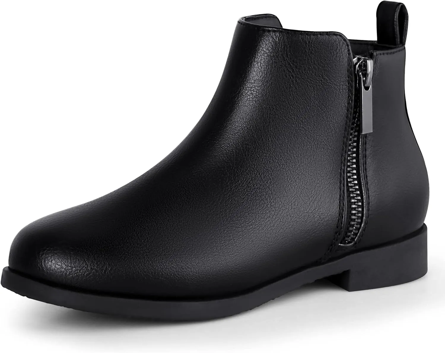 Harvest Land Girl Boots Kids Ankle Boots Warm Side Zipper Low Heel Short Booties Winter Anti-Slip Outdoor Shoes for Little Kids/Big Kids
