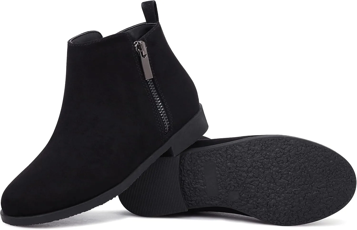 Harvest Land Girl Boots Kids Ankle Boots Warm Side Zipper Low Heel Short Booties Winter Anti-Slip Outdoor Shoes for Little Kids/Big Kids
