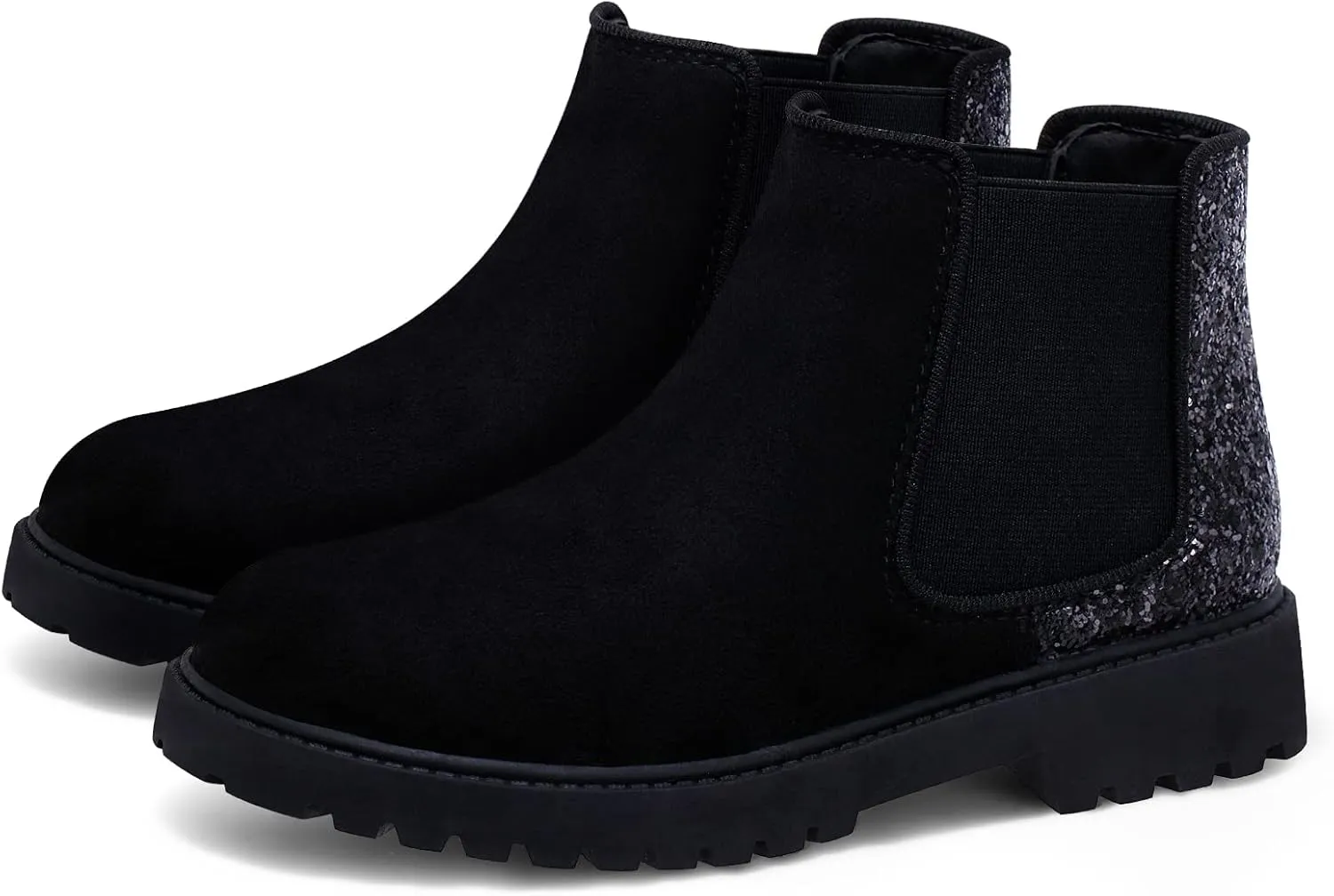 Harvest Land Girl Boots Kids Ankle Boots Warm Side Zipper Low Heel Short Booties Winter Anti-Slip Outdoor Shoes for Little Kids/Big Kids