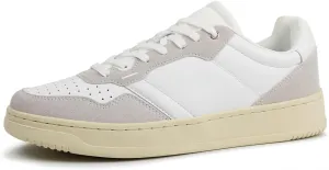 Hawkwell Men's Classic Leather Low Top Fashion Sneakers Casual Dress Sneakers Skate Tennis Basketball Style Walking Shoes
