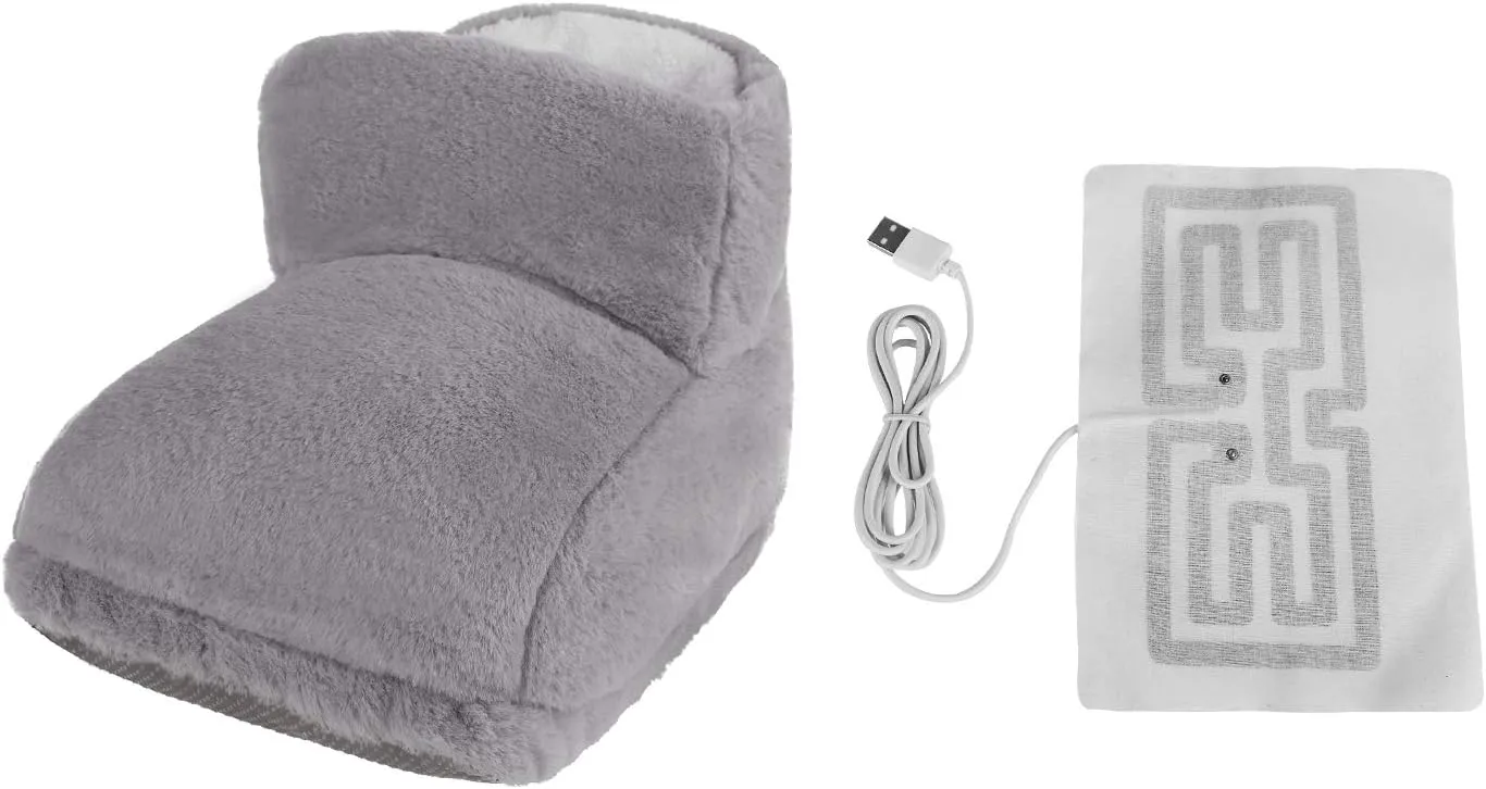 Heating Pad Electric USB Heated Foot Warmer Heat Therapy Wrap Heating Electric Boots Heated Cushion Warmer Winter Foot Warming Foot Massager Heating Foot Warmer Bag Body Warmer Cold Weather Xmas Gift