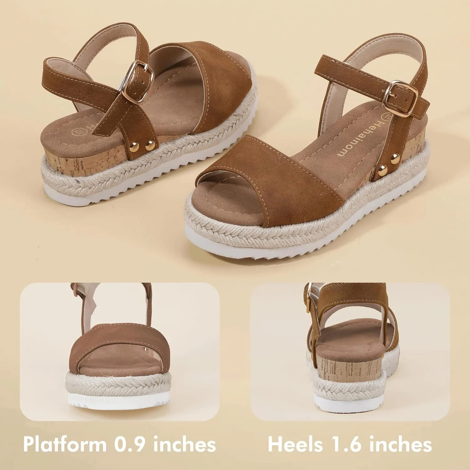 Hehainom Girls Wedge Sandals Platform Shoes Little Big Kid Summer Girls Heels Dress Shoes