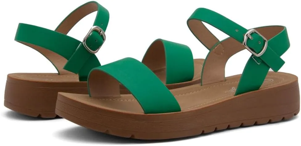 Herstyle Women’s Flat Sandals – One Band Ankle Strap Dressy Casual Sandals with Cushioned Footbed | Comfortable Open Toe Walking Shoes for Summer & Daily Wear