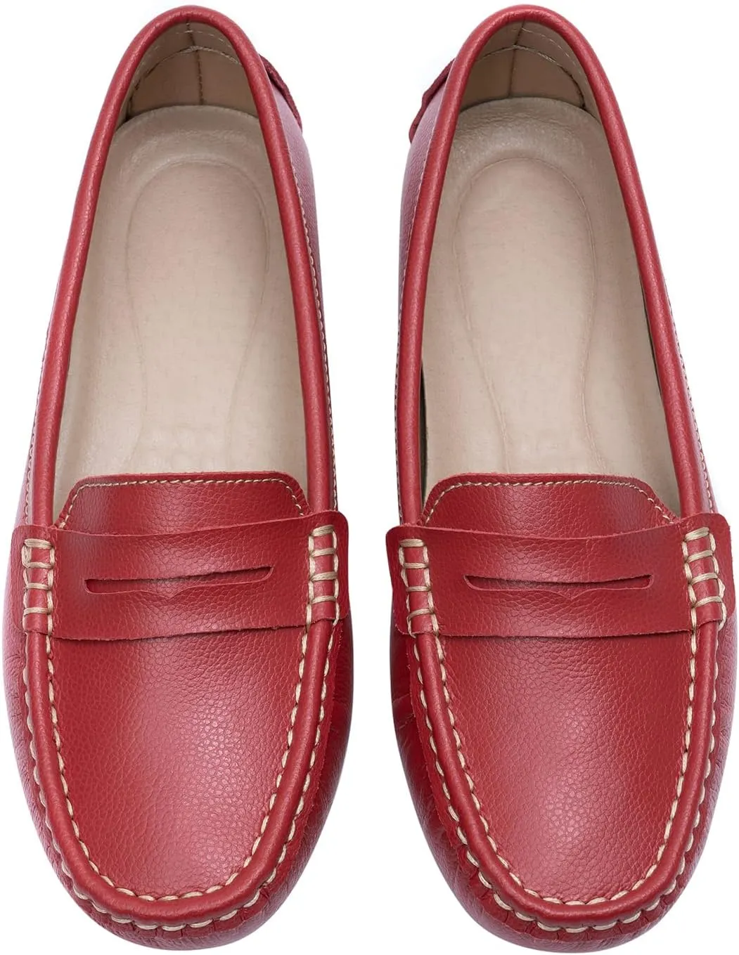 Heydonic Women's Loafers Moccasins Soft Casual Walking Driving Ladies Office Penny Flats Boat Shoes Women Slip On Comfortable Leather