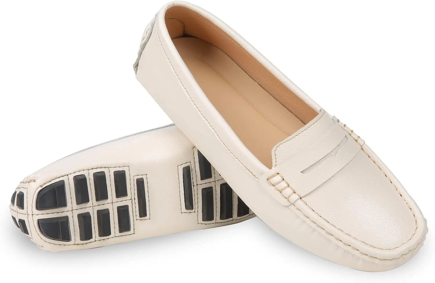 Heydonic Women's Loafers Moccasins Soft Casual Walking Driving Ladies Office Penny Flats Boat Shoes Women Slip On Comfortable Leather