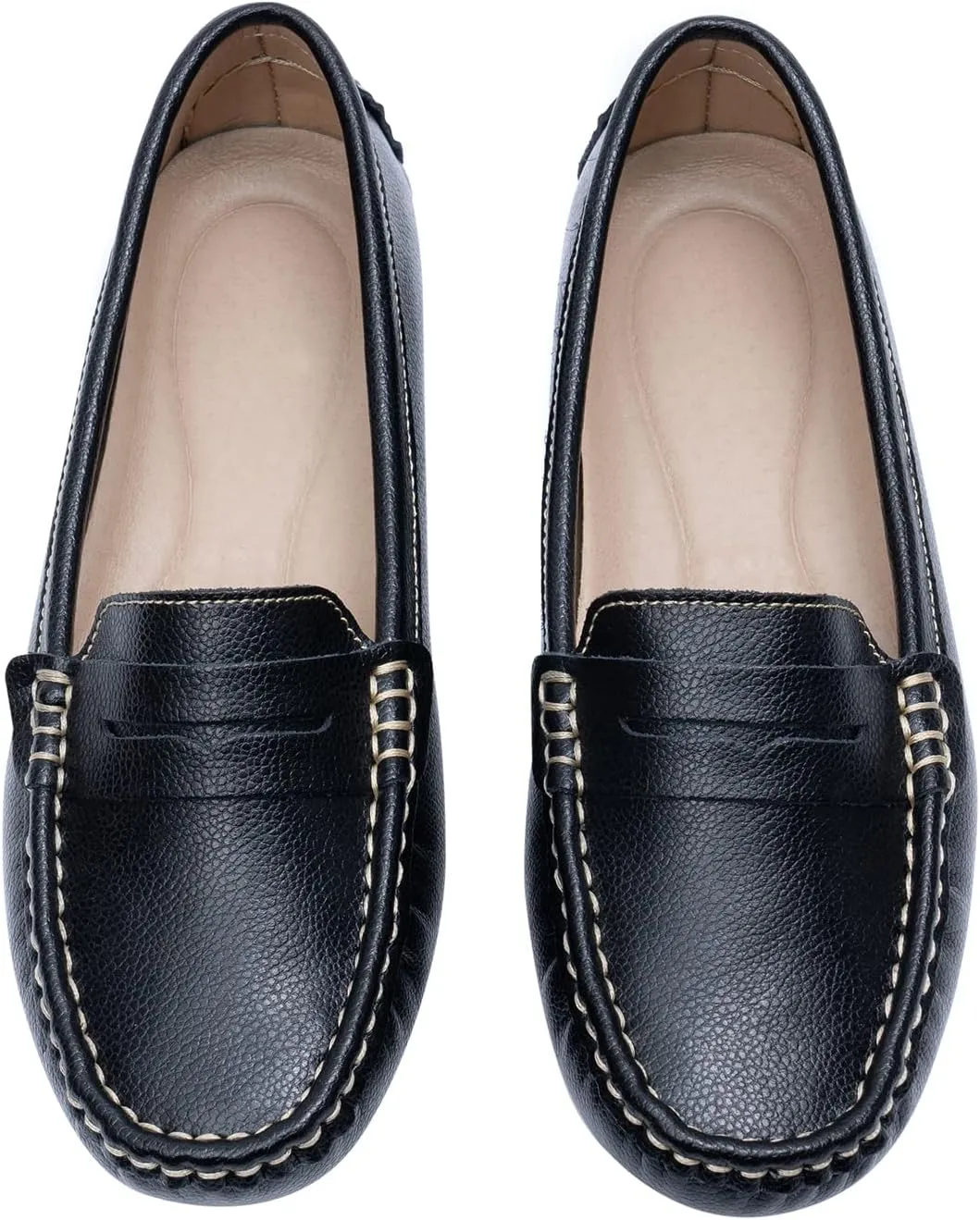 Heydonic Women's Loafers Moccasins Soft Casual Walking Driving Ladies Office Penny Flats Boat Shoes Women Slip On Comfortable Leather