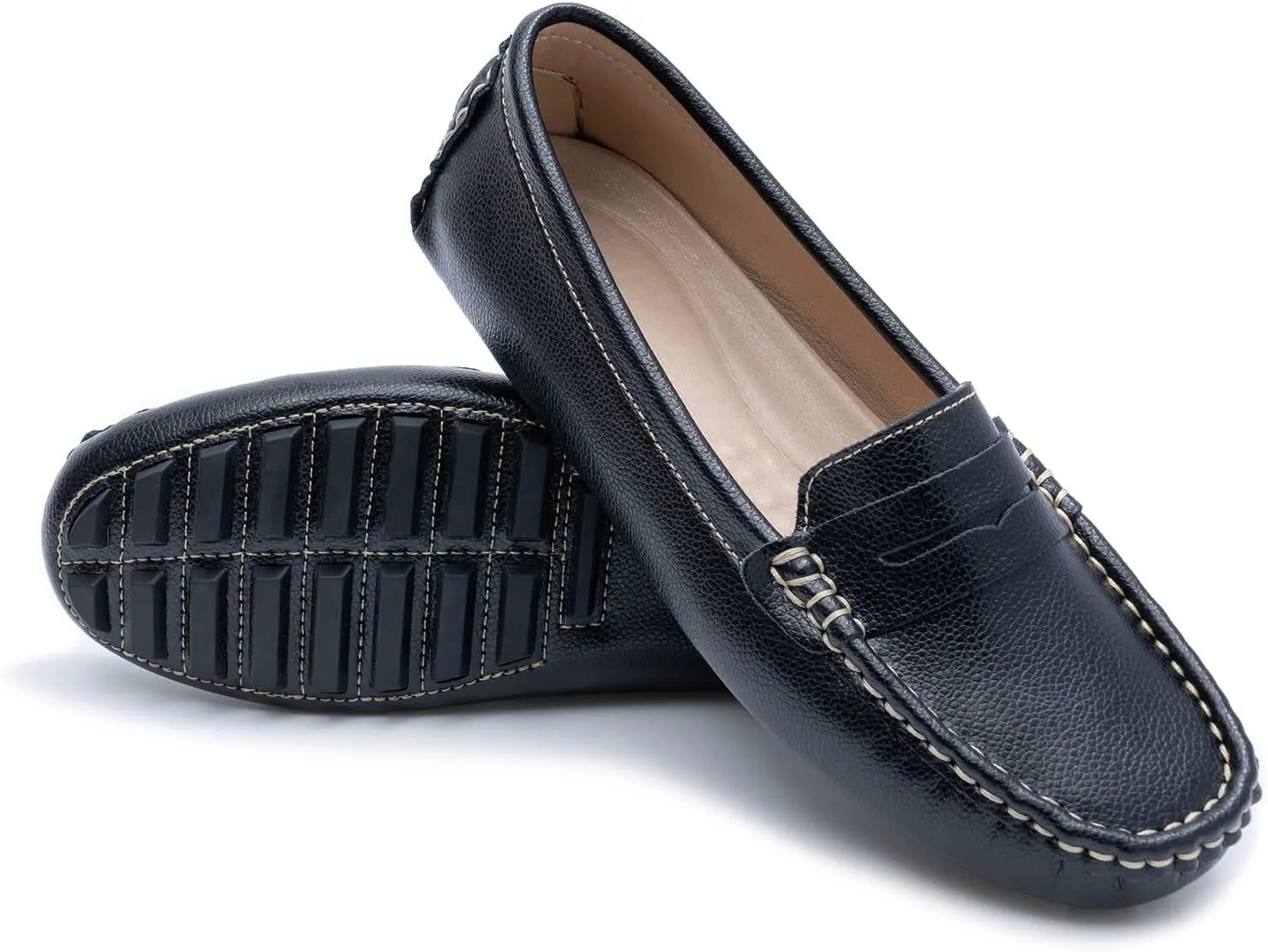 Heydonic Women's Loafers Moccasins Soft Casual Walking Driving Ladies Office Penny Flats Boat Shoes Women Slip On Comfortable Leather