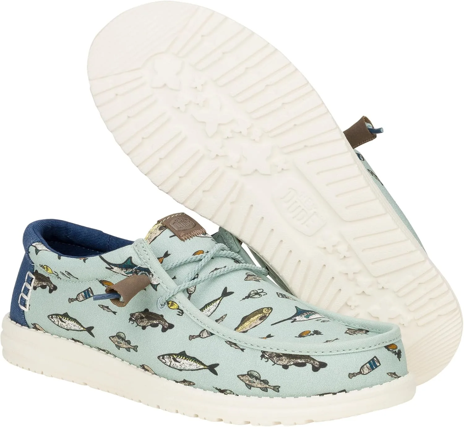 HEYDUDE Wally Marlin, Men’s Shoes, Men's Slip-on Loafers, Comfortable & Light-Weight