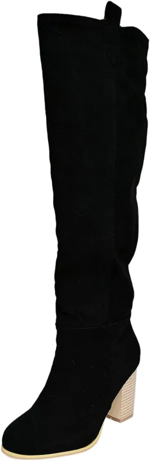 High Heeled Boots for Women Knee Length Heel Retro Boots Women's For Women Booties Chunky Knee-Hign Boots Boots Shoes women's boots Knee High Toe Boots for Women