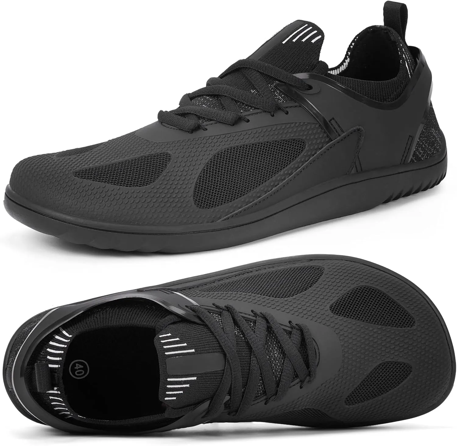 HiGropcore Barefoot Shoes for Men Wide Toe Box Zero Drop Arch Support Minimalist Gym Shoes Fashion Deadlift Cross Training Sneakers