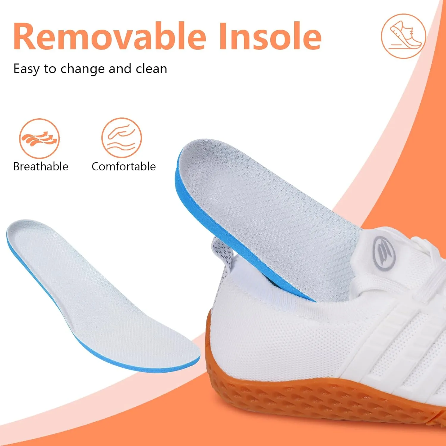 Hike Barefoot Shoes Wide Toe Box Shoes for Women Men Footwear, Minimalist Zero Drop Non-Slip Walking Sneakers, Lightweight Comfortable Casual Shoe Training Running Gym Fashion Sneakers