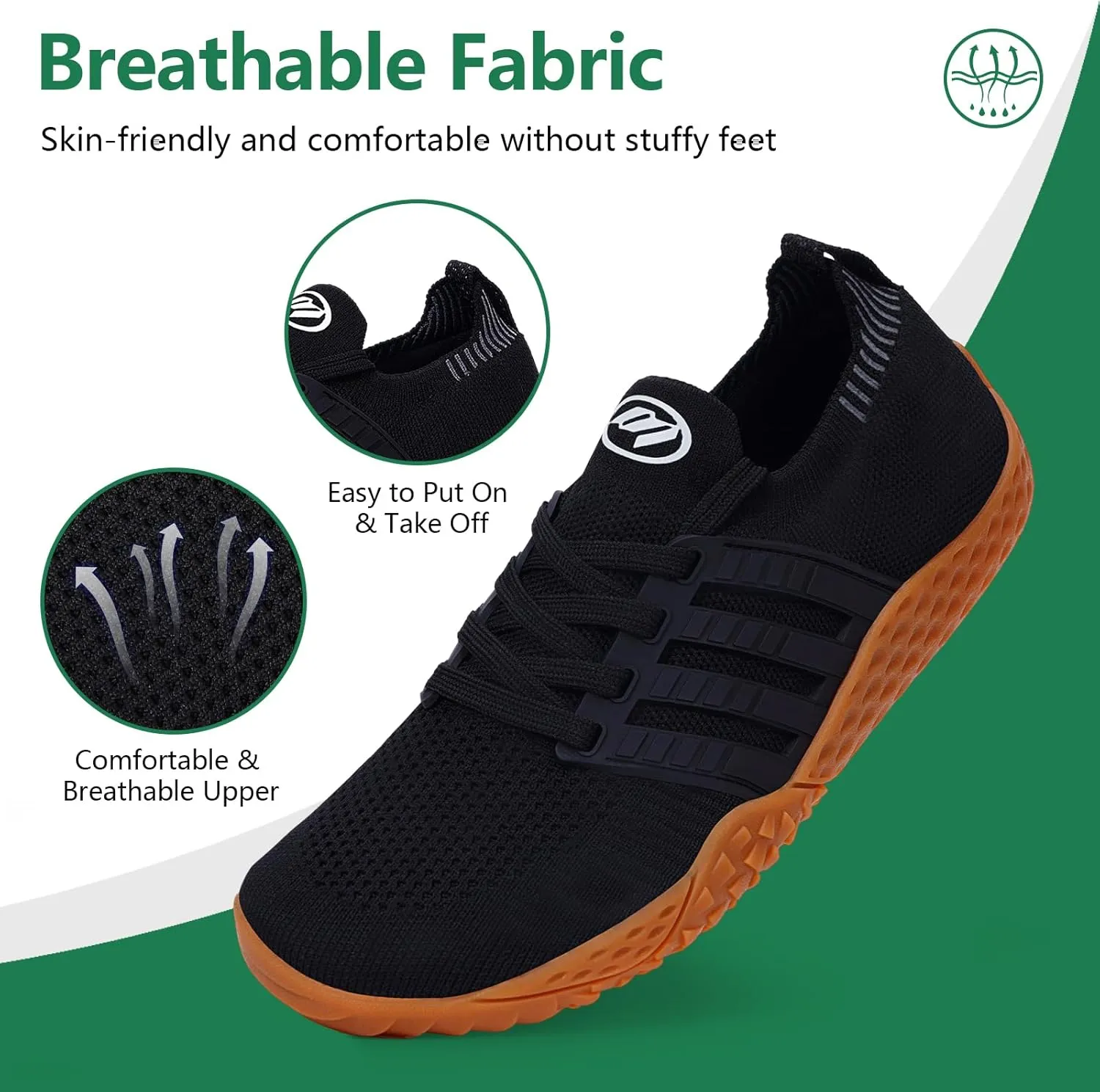 Hike Barefoot Shoes Wide Toe Box Shoes for Women Men Footwear, Minimalist Zero Drop Non-Slip Walking Sneakers, Lightweight Comfortable Casual Shoe Training Running Gym Fashion Sneakers