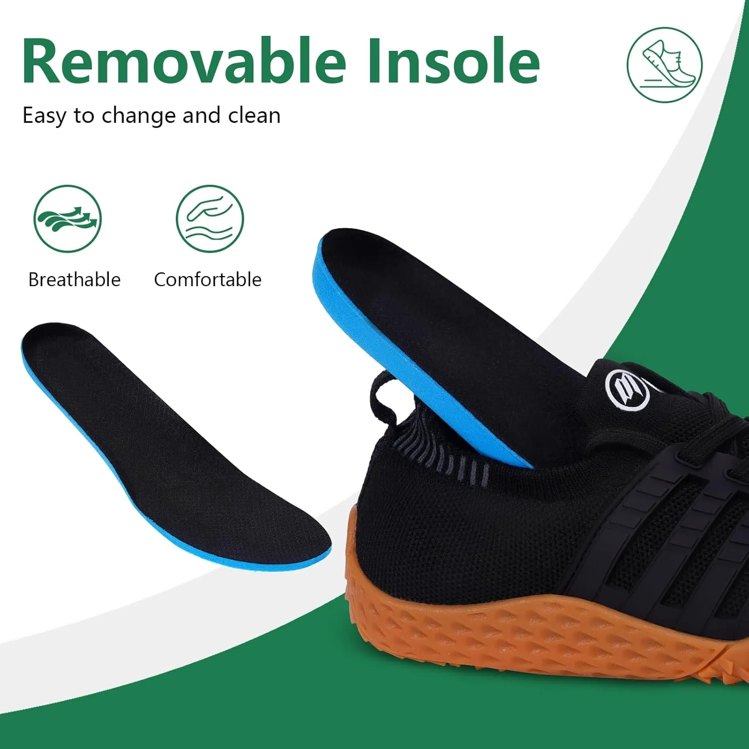 Hike Barefoot Shoes Wide Toe Box Shoes for Women Men Footwear, Minimalist Zero Drop Non-Slip Walking Sneakers, Lightweight Comfortable Casual Shoe Training Running Gym Fashion Sneakers
