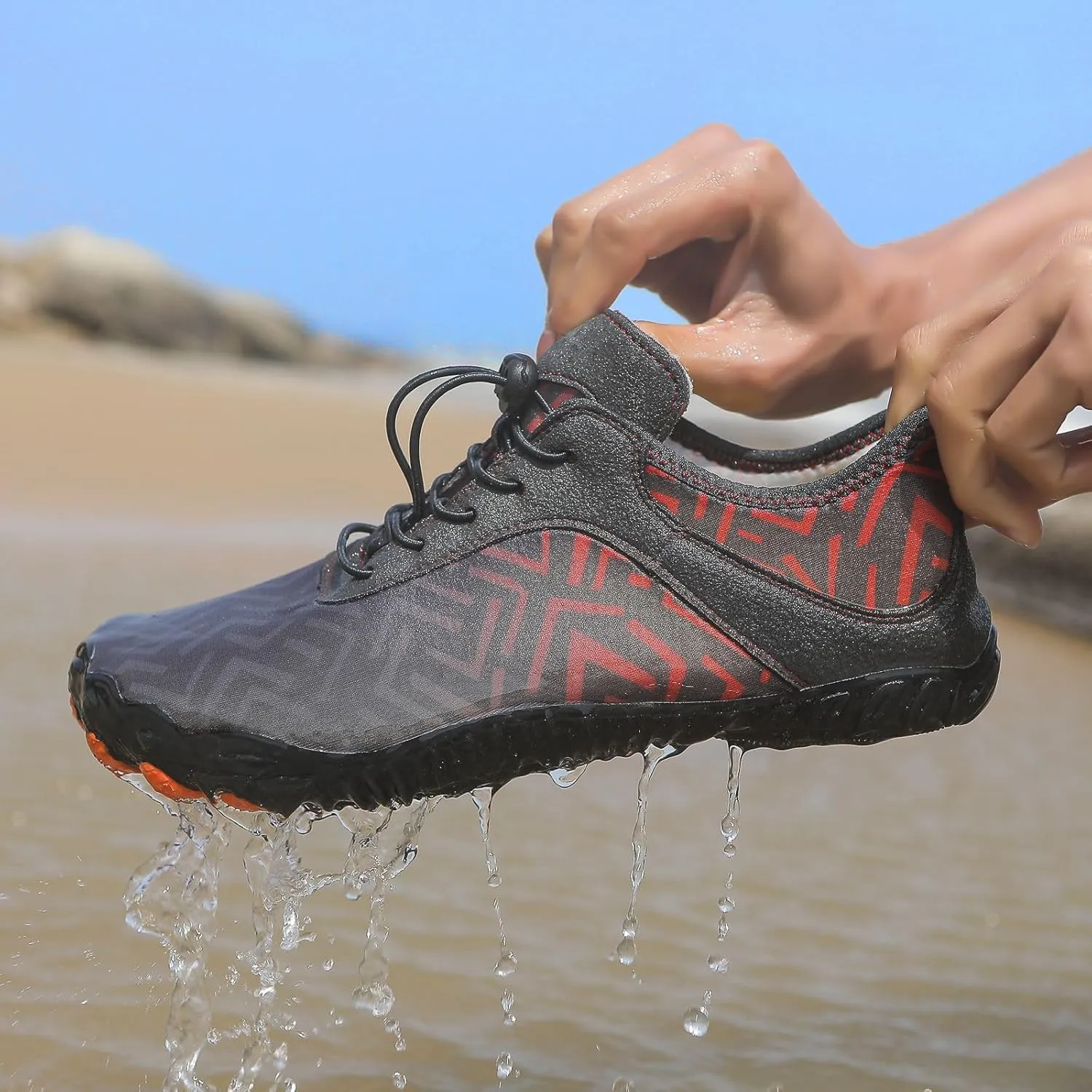 Hiking Footwear Barefoot Womens Shoes Healthy Non-Slip Unisex Water Pro Wide Toe Box Sneakers Diabetes Breathable Grounded Aqua Swim Pool Beach Hike Running Walking Athletic Shoe Waterproof