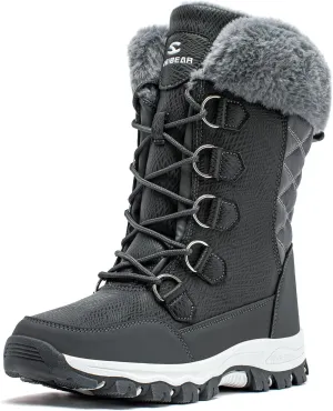 HOBIBEAR Women's Winter Snow Boots Waterproof Lightweight Warm Faux Fur Lined Mid-Calf Booties