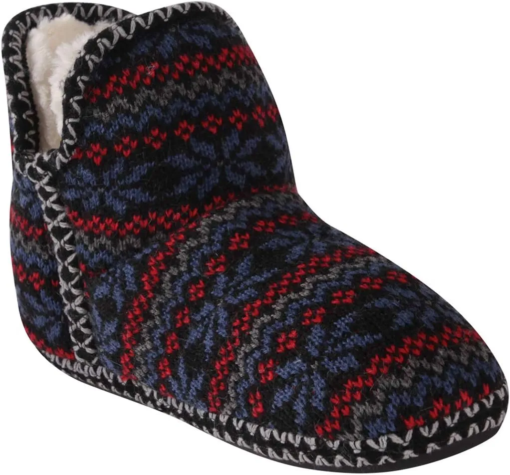 Home Slipper Bootie Slippers Women's Woolen Yarn Plush Lining Fuzzy Warm Indoor Ankle Boots