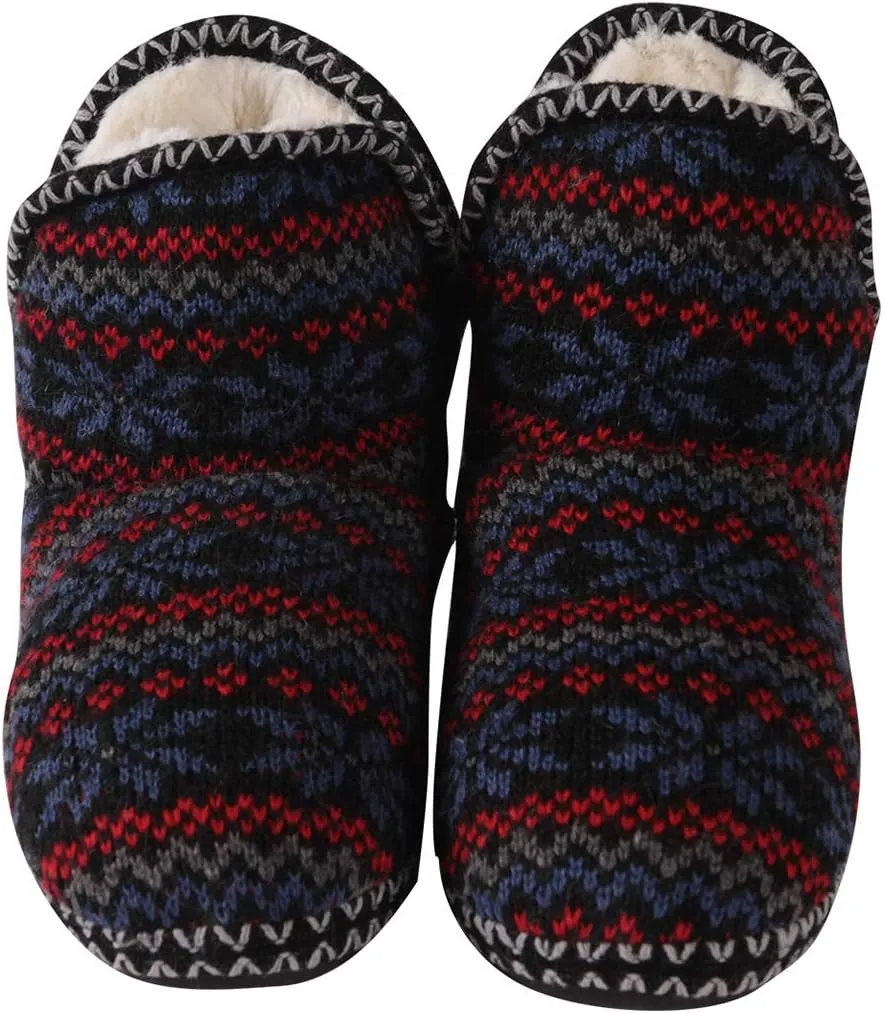 Home Slipper Bootie Slippers Women's Woolen Yarn Plush Lining Fuzzy Warm Indoor Ankle Boots