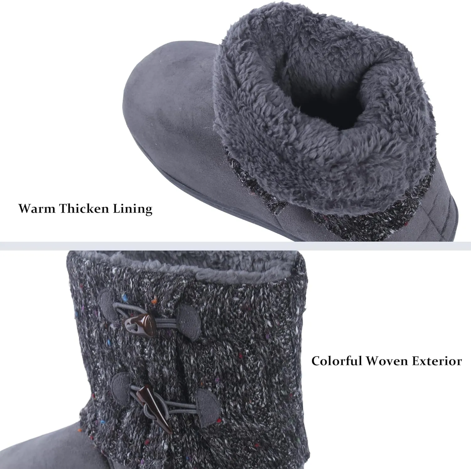 Home Slipper Women's Winter Warm Memory Foam Indoor House Slippers Boots