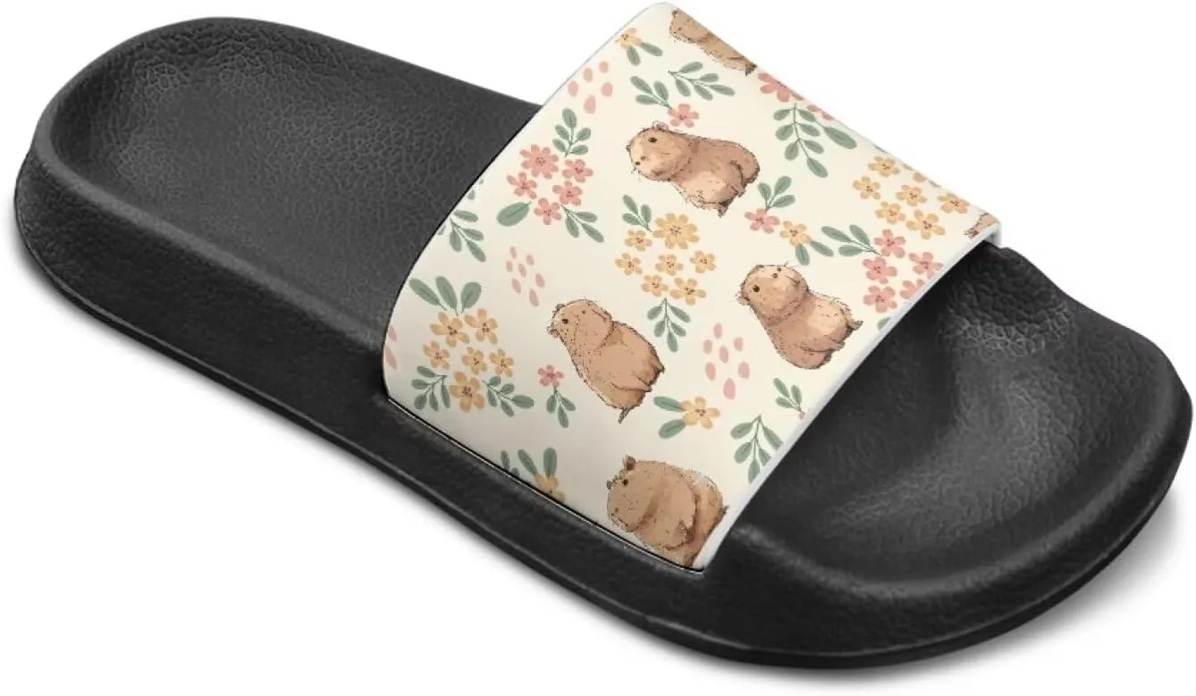 Howilath Cute Animal Print Slide Sandal for Kids Open Toe Summer Slippers EVA Sole Anti-Skid Slide Camping Hiking Shoes