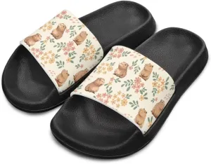 Howilath Cute Animal Print Slide Sandal for Kids Open Toe Summer Slippers EVA Sole Anti-Skid Slide Camping Hiking Shoes