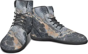 Howilath Marble Print High Top Sneakers for Men Wide Toe Barefoot Shoes Waterproof Running Cross Training Shoe