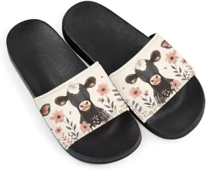 Howilath Novelty Animals Pattern Women's Slide Sandals Undersea Travel Print EVA Soft Sole Open Toe Flat Sandals for Women Gift