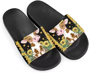 Howilath Novelty Animals Pattern Women's Slide Sandals Undersea Travel Print EVA Soft Sole Open Toe Flat Sandals for Women Gift