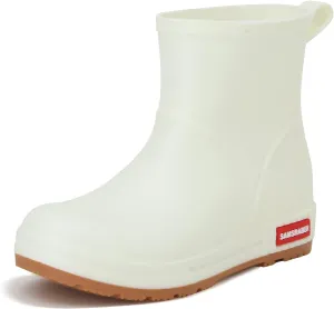 HSBDNZQ Rain Boots for Women, Lightweight Warm Waterproof Rain Boots, Anti-Slipping Garden Boots Soft and Durable, Chelsea Rain Boots with Comfortable Insoles for Outdoor
