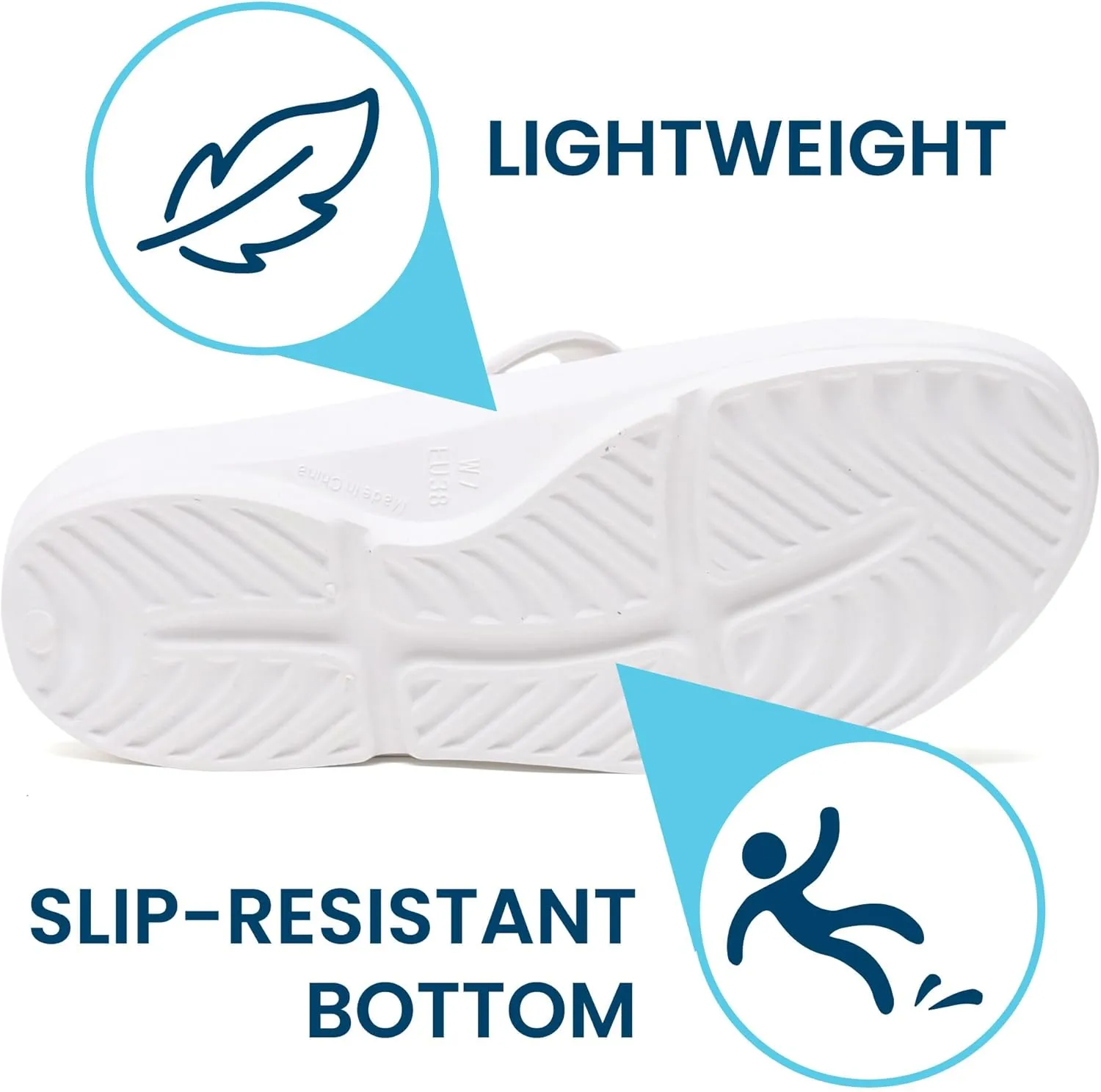 HUHV Recovery Comfort Sandals- Orthopedic Flip-Flop and Slide Sandals with Arch Support and Extra Cushion EVA Footbed for Men and Women