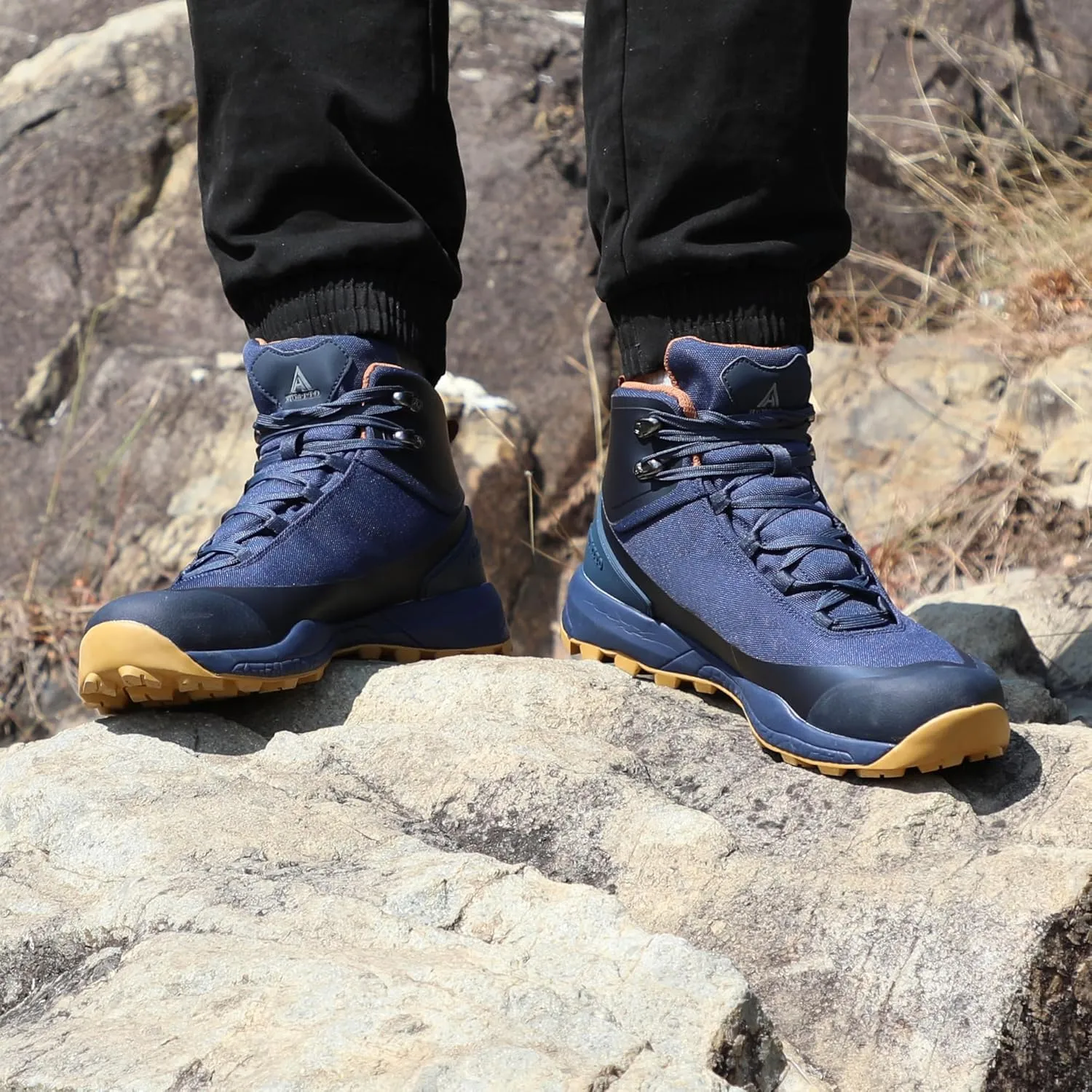 HUMTTO Men's All-Terrain Waterproof Hiking Boots Lightweight Breathable Outdoor Ankle Boots Trekking Hiking Shoes