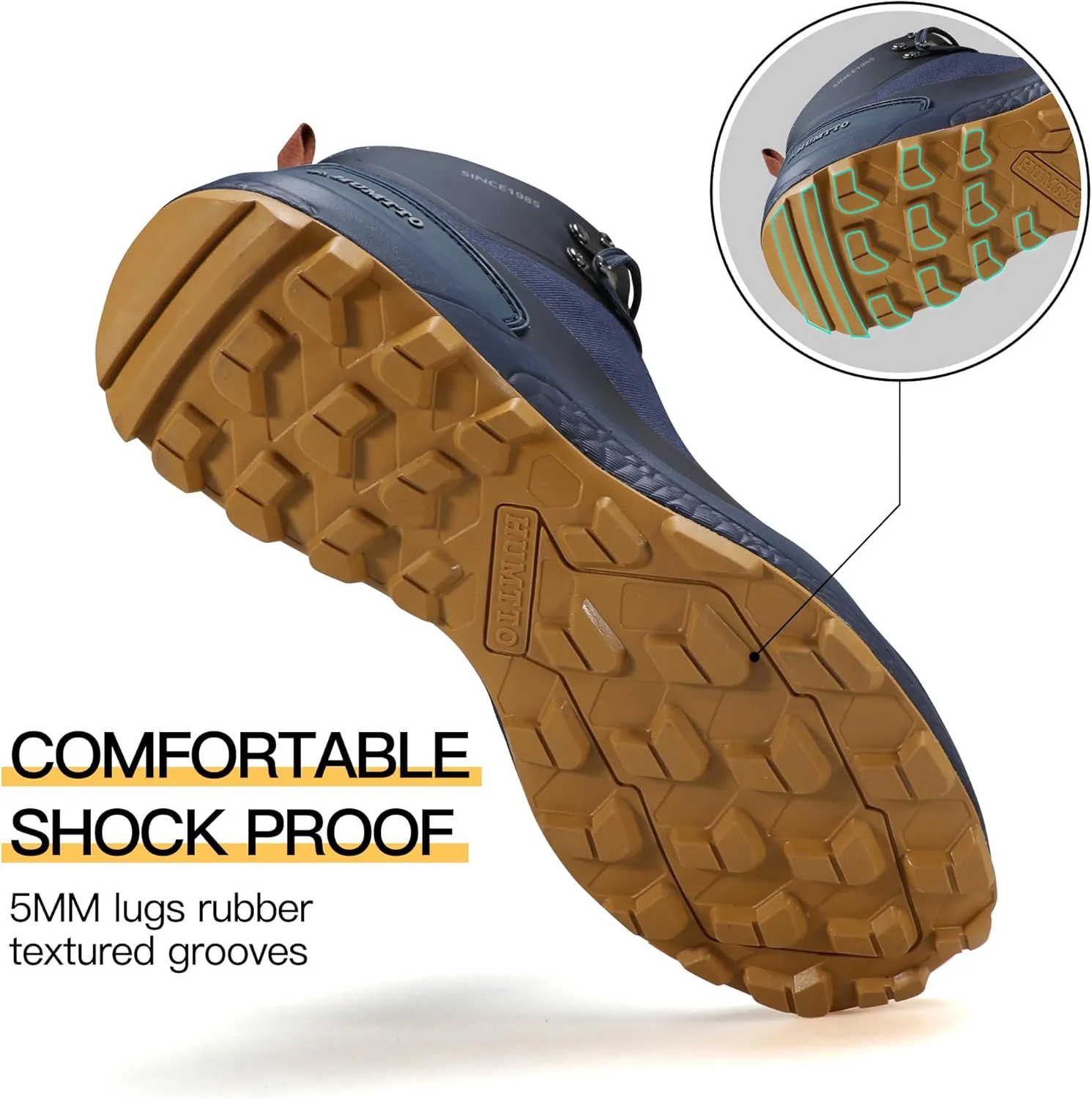 HUMTTO Men's All-Terrain Waterproof Hiking Boots Lightweight Breathable Outdoor Ankle Boots Trekking Hiking Shoes