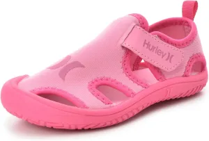 Hurley Kona Toddler Water Shoes - Beach Essentials, Girls and Boys Closed Toe Sandals, Lightweight, Breathable, Kids Water Shoes with Non-Slip Sole and Adjustable Straps, Outdoor Toddler Swim Shoes