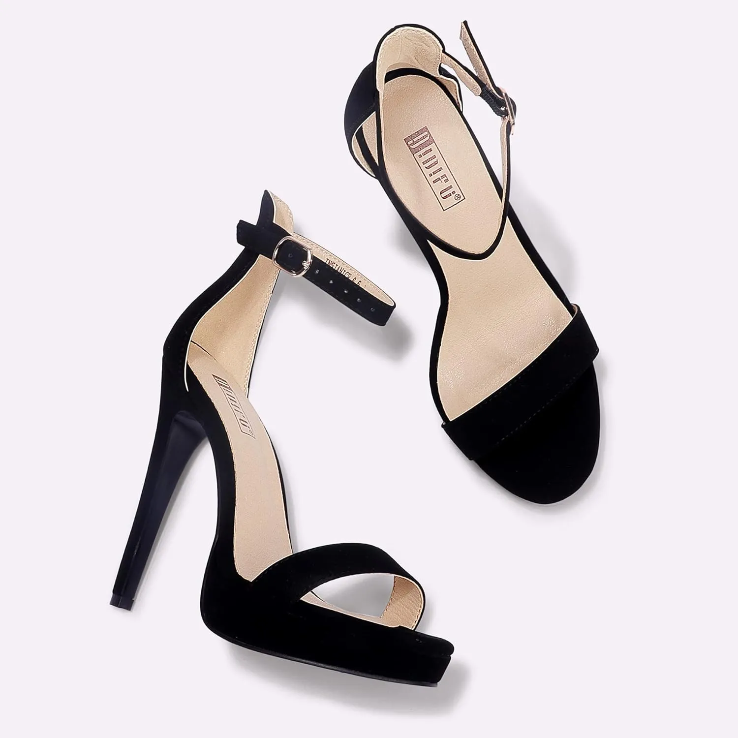 IDIFU Women's Stiletto High Heel Sandals Platform Open Toe Ankle Strap Dress Shoes for Women Bride Ladies in Wedding Bridal Party Homecoming