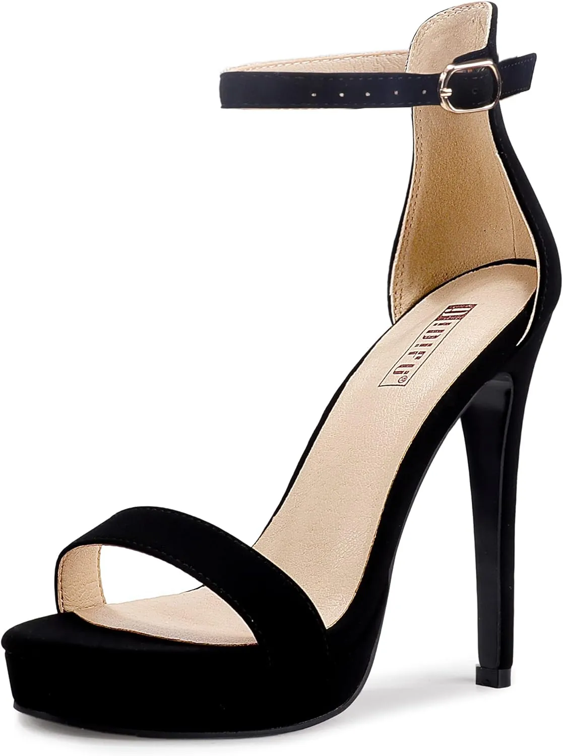 IDIFU Women's Stiletto High Heel Sandals Platform Open Toe Ankle Strap Dress Shoes for Women Bride Ladies in Wedding Bridal Party Homecoming