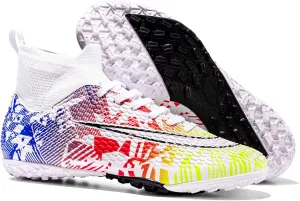 Indoor Soccer Cleats Mens Womens Turf Soccer Cleats Wide Socer Shoes FG AG TF High Ankle Football Boots