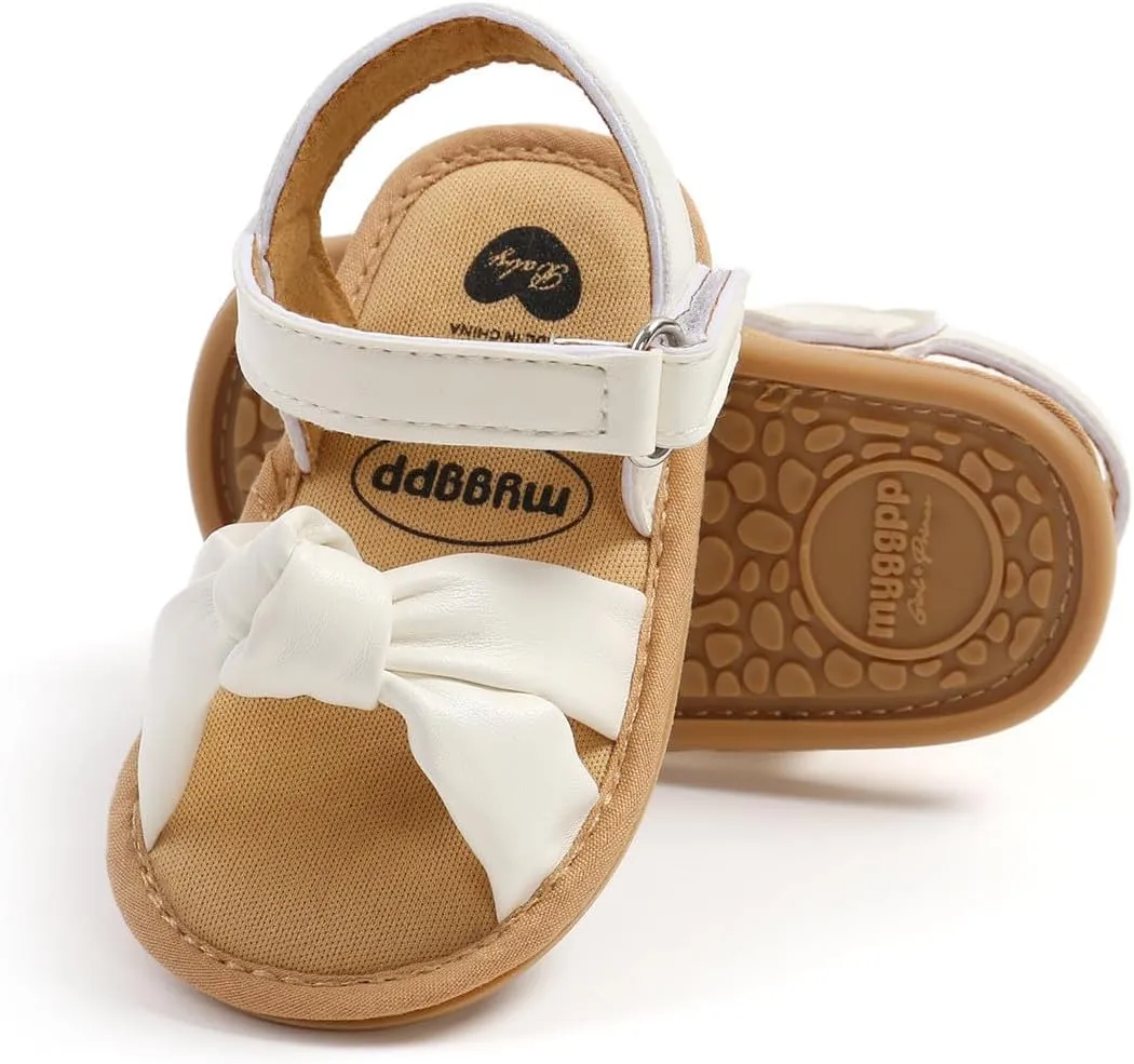 Infant Baby Girls Sandals Summer Open Toe Wedding Princess Dress Shoe Soft Sole Baby Shoes for Newborn Girl