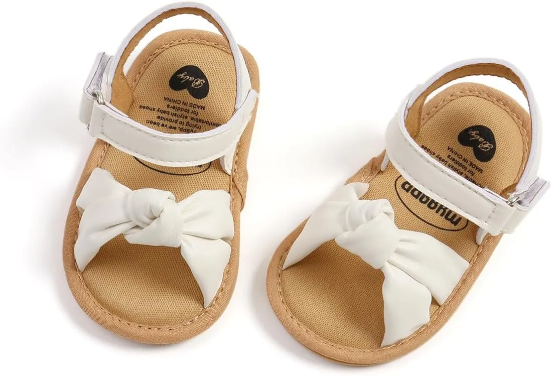 Infant Baby Girls Sandals Summer Open Toe Wedding Princess Dress Shoe Soft Sole Baby Shoes for Newborn Girl
