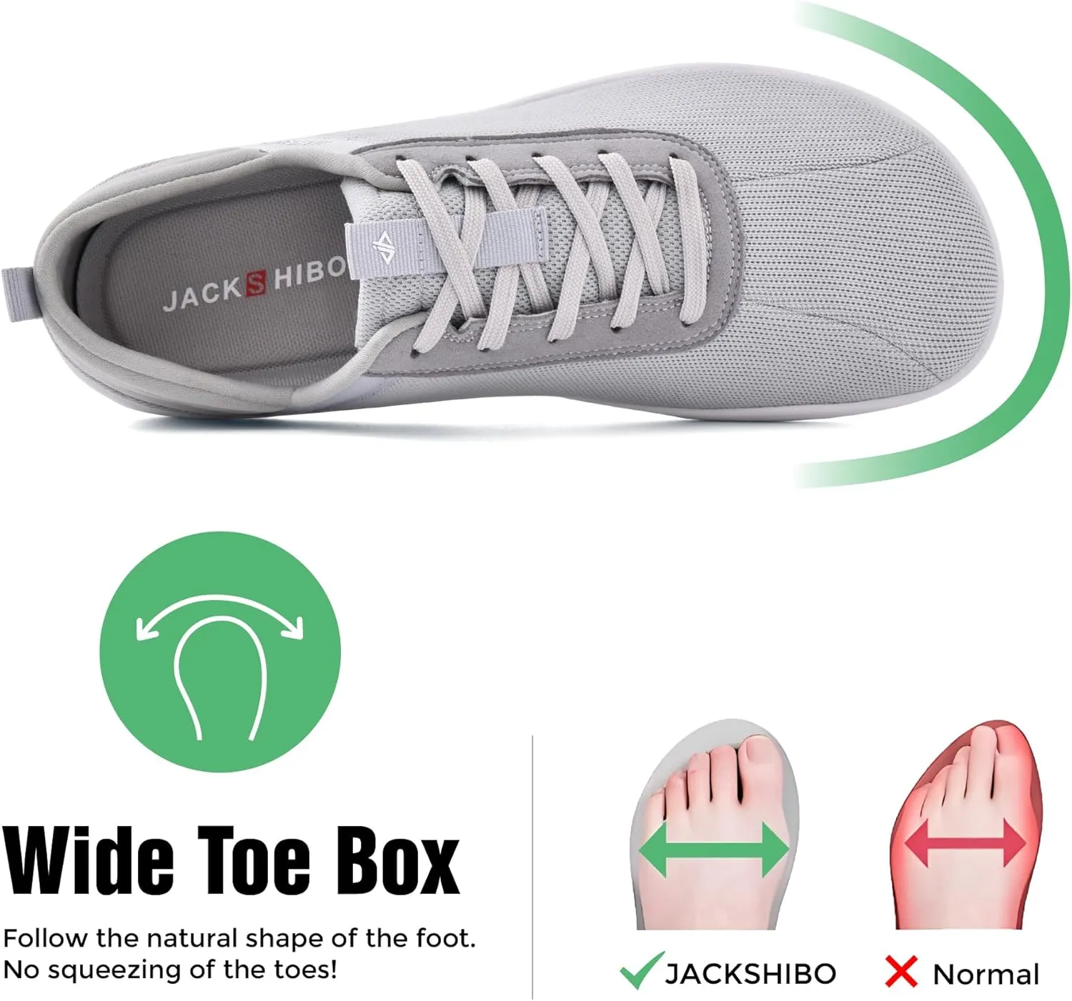 JACKSHIBO Men's Dress Sneakers Fashion Oxfords Business Casual Shoes Wide Toe Box Barefoot Minimalist Walking Sneakers Zero Drop Sole