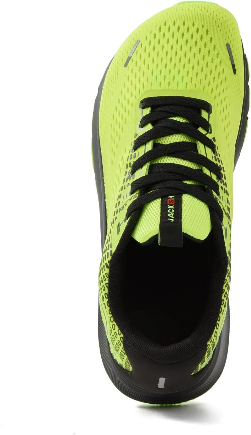 JACKSHIBO Wide Toe Box Shoes for Men Arch Support Shoes Wide Width Sneakers for Running Walking Athletic Tennis Orthopedic Plantar Fasciitis Workout Flux Footwear with Thick Cushioned Zero Drop Sole