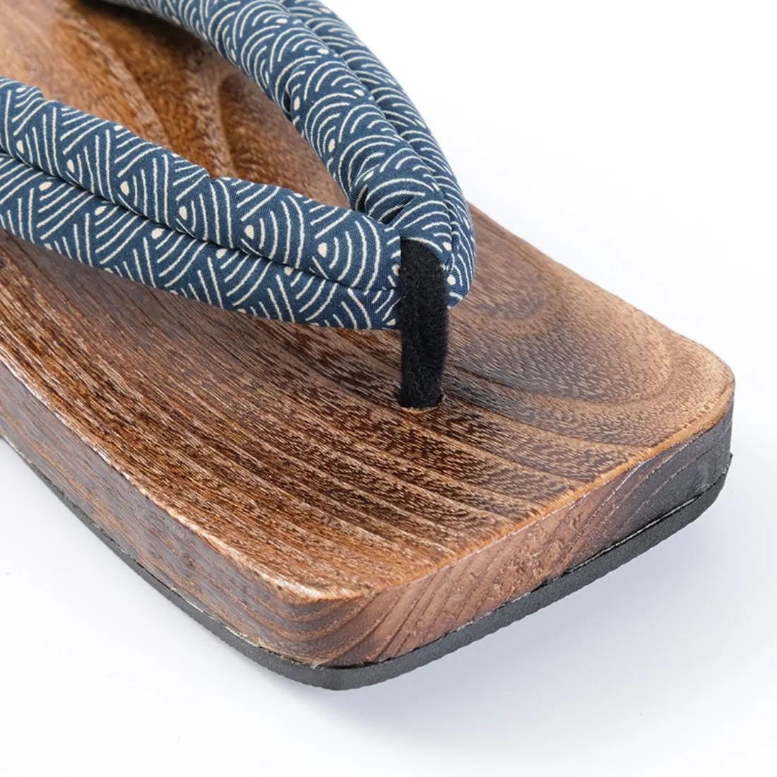Japanese Geta Men's Wooden Clogs Sandals Printing Flip Flops Soft Slippers Japan Traditional Shoes
