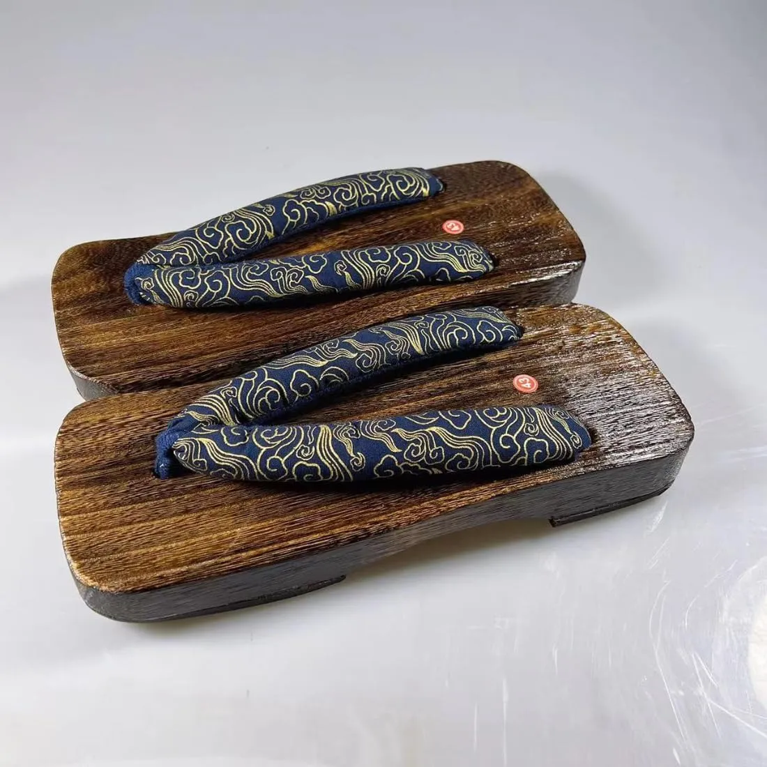 Japanese Geta Men's Wooden Clogs Sandals Printing Flip Flops Soft Slippers Japan Traditional Shoes